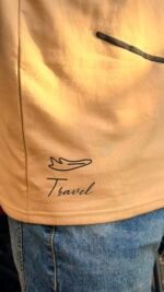 Travel beige graphic tee